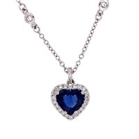Collana Valentina Callegher Donna in Oro bianco Zaffiro 1.12 Ct 9118-1ZF - 9118-1ZF